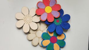 Paint your own wooden flowers